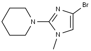 1-(4-bromo-1-methyl-1H-imidazol-2-yl)piperidine Structure