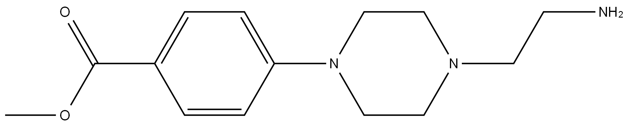 Benzoic acid, 4-[4-(2-aminoethyl)-1-piperazinyl]-, methyl ester Structure
