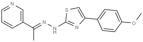 1-(3-PYRIDINYL)ETHANONE [4-(4-METHOXYPHENYL)-1,3-THIAZOL-2-YL]HYDRAZONE Structure