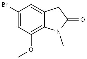 5-bromo-7-methoxy-1-methylindolin-2-one Structure