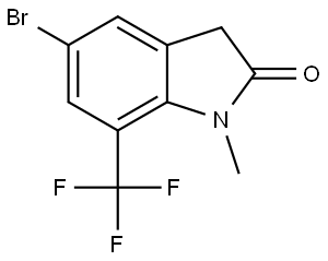 5-bromo-1-methyl-7-(trifluoromethyl)indolin-2-one Structure