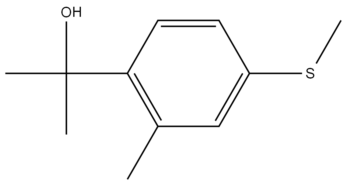 2-(2-methyl-4-(methylthio)phenyl)propan-2-ol,1896661-73-6,结构式