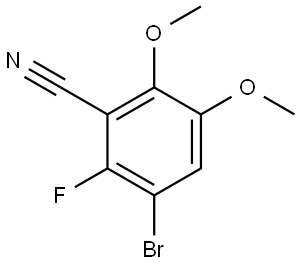 3-Bromo-2-fluoro-5,6-dimethoxybenzonitrile Structure