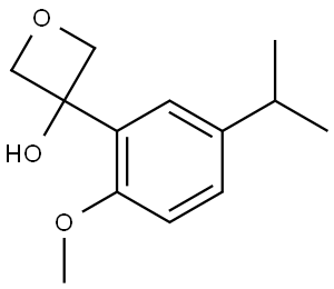 3-(5-isopropyl-2-methoxyphenyl)oxetan-3-ol 结构式