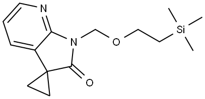 1'-(2-trimethylsilylethoxymethyl)spiro[cyclopropane-1,3'-pyrrolo[2,3-b]pyridine]-2'-one Struktur