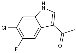 1-(6-chloro-5-fluoro-1H-indol-3-yl)ethan-1-one 结构式