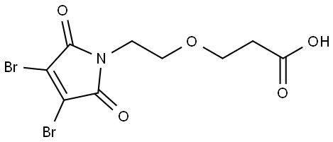 3,4-二溴-马来酰亚胺-一聚乙二醇-羧酸 结构式