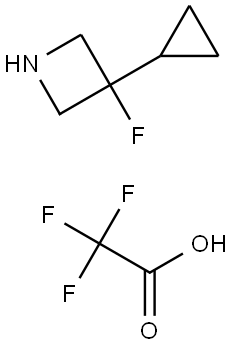 Azetidine, 3-cyclopropyl-3-fluoro-, 2,2,2-trifluoroacetate (1:1) Structure
