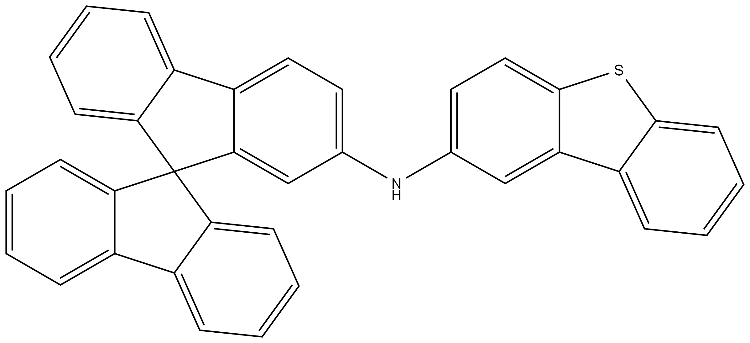 2-Dibenzothiophenamine, N-9,9′-spirobi[9H-fluoren]-2-yl- 结构式