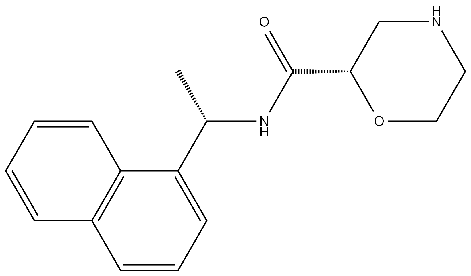 N-((S)-1-(naphthalen-1-yl)ethyl)morpholine-2-carboxamide Structure