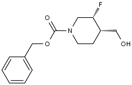 (3R,4S)-Benzyl 3-fluoro-4-(hydroxymethyl)piperidine-1-carboxylate Struktur