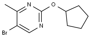 5-bromo-2-(cyclopentyloxy)-4-methylpyrimidine Struktur