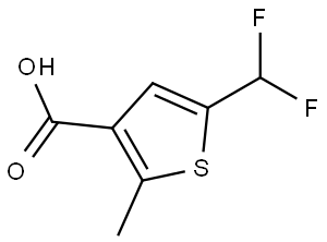 5-(Difluoromethyl)-2-methyl-3-thiophenecarboxylic acid Struktur