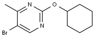 5-bromo-2-(cyclohexyloxy)-4-methylpyrimidine Struktur