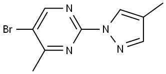 5-bromo-4-methyl-2-(4-methyl-1H-pyrazol-1-yl)pyrimidine Structure