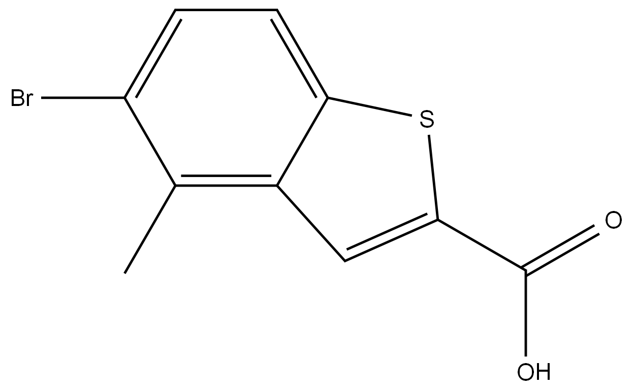 5-Bromo-4-methylbenzo[b]thiophene-2-carboxylic acid 结构式