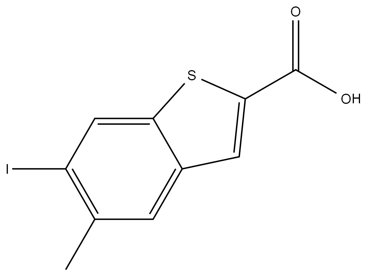6-iodo-5-methylbenzo[b]thiophene-2-carboxylic acid,1936002-09-3,结构式