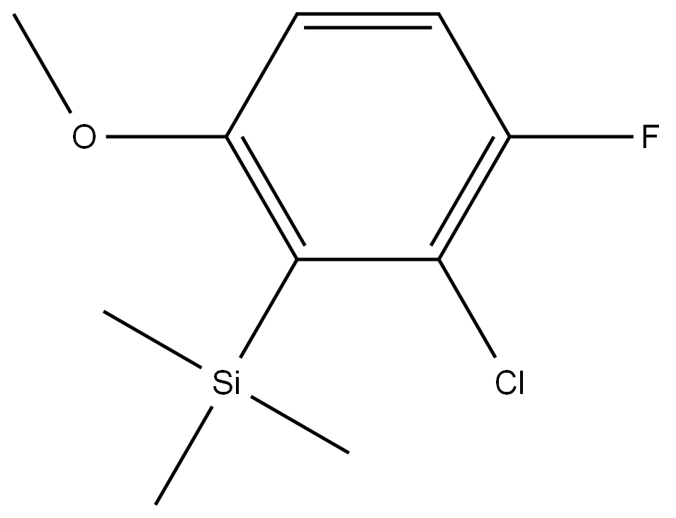 (2-chloro-3-fluoro-6-methoxyphenyl)trimethylsilane Structure