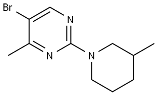 5-bromo-4-methyl-2-(3-methylpiperidin-1-yl)pyrimidine Struktur
