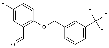 5-fluoro-2-((3-(trifluoromethyl)benzyl)oxy)benzaldehyde 结构式