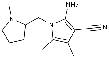1H-Pyrrole-3-carbonitrile, 2-amino-4,5-dimethyl-1-[(1-methyl-2-pyrrolidinyl)meth… Structure