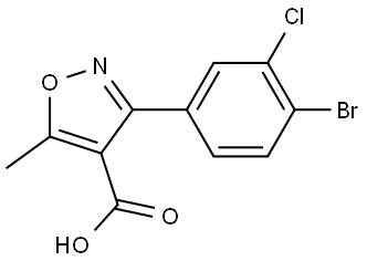3-(4-Bromo-3-chlorophenyl)-5-methylisoxazole-4-carboxylic Acid Structure