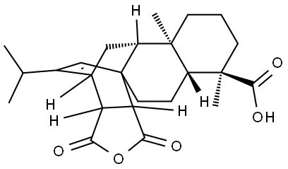 17,19-Dinoratis-15-ene-4,13,14-tricarboxylic acid, 16-(1-methylethyl)-, cyclic 13,14-anhydride, (4α,8ξ,12ξ)- 结构式