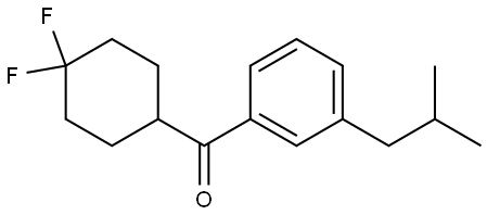 (4,4-Difluorocyclohexyl)[3-(2-methylpropyl)phenyl]methanone Struktur
