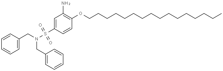 N1,N1-DIBENZYL-4-(HEXADECYLOXY)METANILAMIDE 结构式