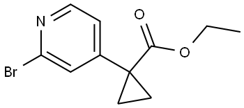 Ethyl 1-(2-bromopyridin-4-yl)cyclopropane-1-carboxylate Struktur
