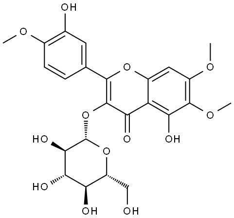 4'-methoxy-eupatolitin-3-O-glucoside Struktur