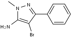 4-bromo-1-methyl-3-phenyl-1H-pyrazol-5-amine 结构式