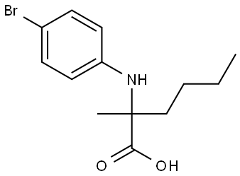2-((4-bromophenyl)amino)-2-methylhexanoic acid Structure