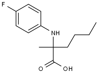 2-((4-氟苯基)氨基)-2-甲基己酸,1994859-26-5,结构式