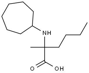 2-(cycloheptylamino)-2-methylhexanoic acid Structure