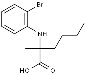 2-((2-溴苯基)氨基)-2-甲基己酸 结构式