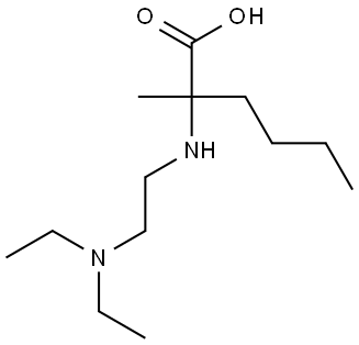 2-((2-(diethylamino)ethyl)amino)-2-methylhexanoic acid Structure