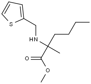 methyl 2-methyl-2-((thiophen-2-ylmethyl)amino)hexanoate Structure