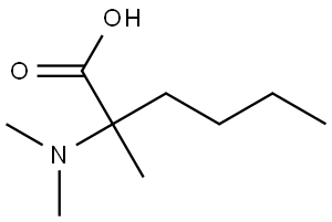 2-(dimethylamino)-2-methylhexanoic acid Structure