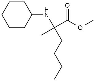 methyl 2-(cyclohexylamino)-2-methylhexanoate Structure