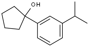 1-(3-isopropylphenyl)cyclopentanol Structure