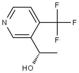 (S)-1-(4-(Trifluoromethyl)pyridin-3-yl)ethan-1-ol 化学構造式