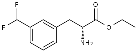 ethyl (R)-2-amino-3-(3-(difluoromethyl)phenyl)propanoate,1997477-75-4,结构式