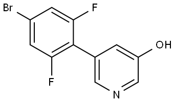 5-(4-Bromo-2,6-difluorophenyl)-3-pyridinol Structure