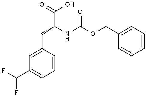 (R)-2-(((benzyloxy)carbonyl)amino)-3-(3-(difluoromethyl)phenyl)propanoic acid Structure