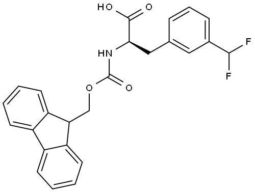 D-Phenylalanine, 3-(difluoromethyl)-N-[(9H-fluoren-9-ylmethoxy)carbonyl]- Structure
