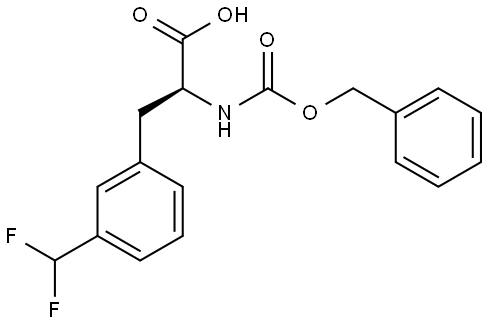 (S)-2-(((benzyloxy)carbonyl)amino)-3-(3-(difluoromethyl)phenyl)propanoic acid Structure