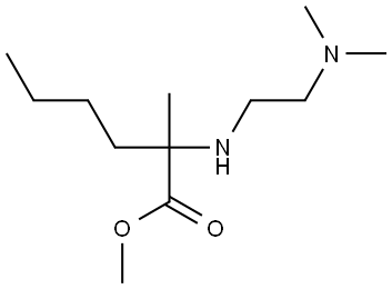 甲基 2-((2-(二甲胺基)乙基)氨基)-2-甲基己酸酯,1999408-56-8,结构式