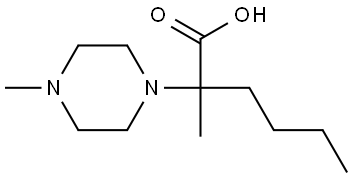 2-甲基-2-(4-甲基哌嗪-1-基)己酸, 1999604-86-2, 结构式