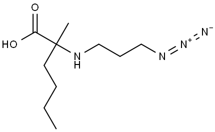 2-((3-叠氮基丙基)氨基)-2-甲基己酸,2001292-22-2,结构式